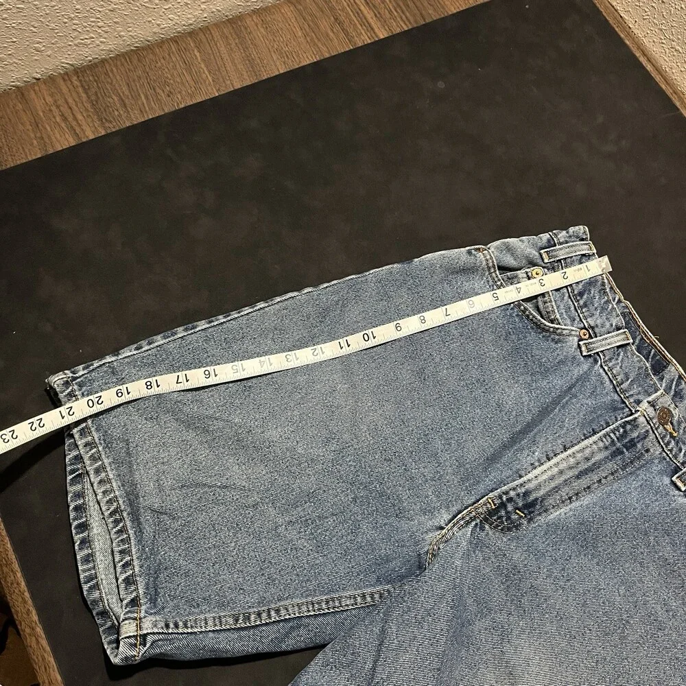 Levis Vintage Jean Shorts Jorts 560 Wide Leg Orange Tab Denim Men 34 1990s USA